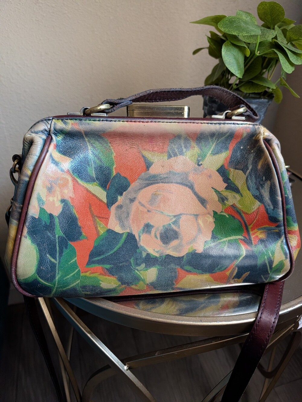 Patricia Nash Floral Leather Crossbody πΉπ·πΊπ΅οΈ - Picture 5 of 8